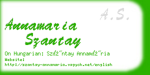 annamaria szantay business card